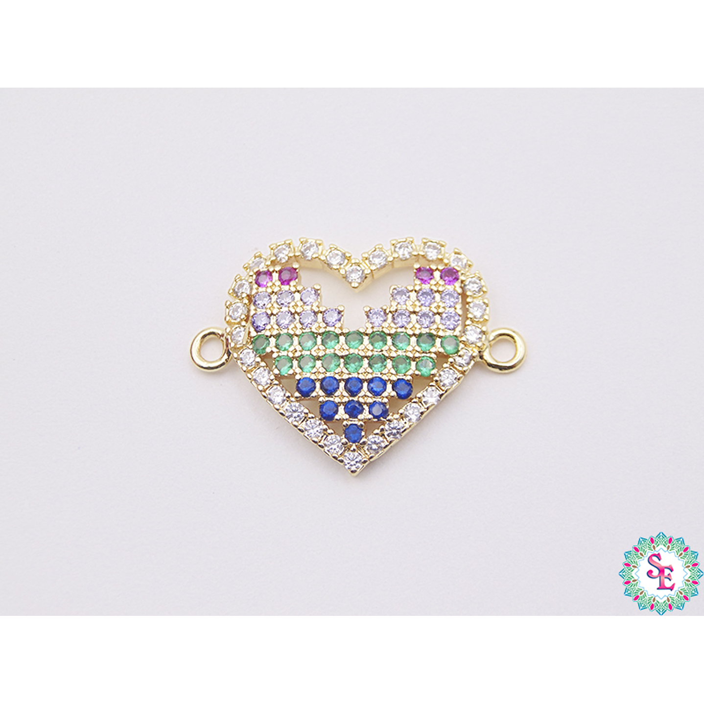 RODIO DORADO CORAZON CENTRO CIRCON MIX 25MM 1