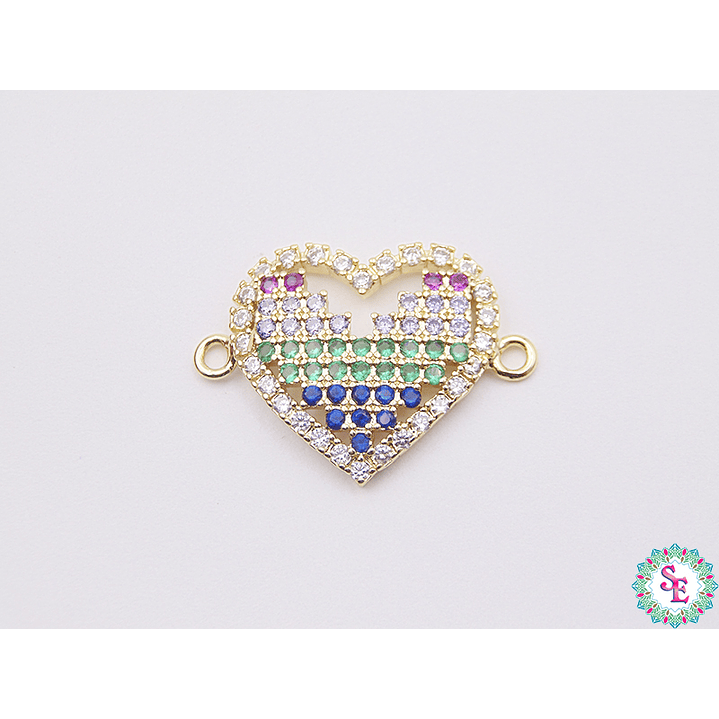 RODIO DORADO CORAZON CENTRO CIRCON MIX 25MM 1