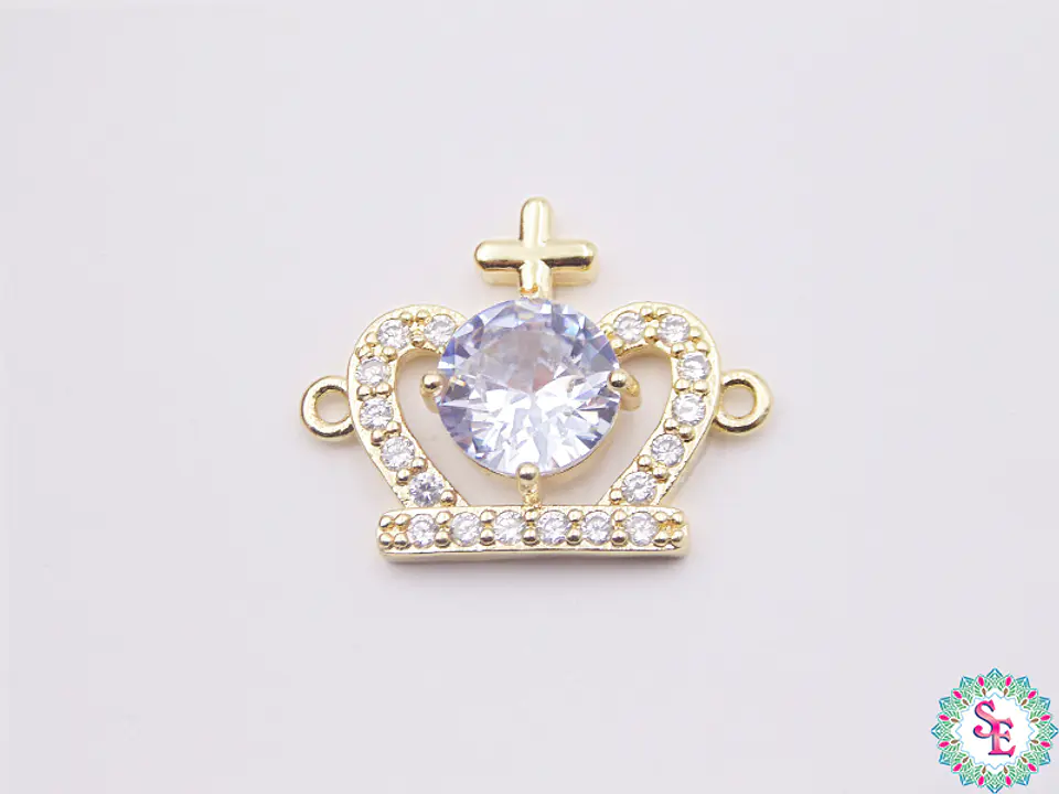 RODIO DORADO CORONA CIRCON GRANDE BLANCO 23MM 1