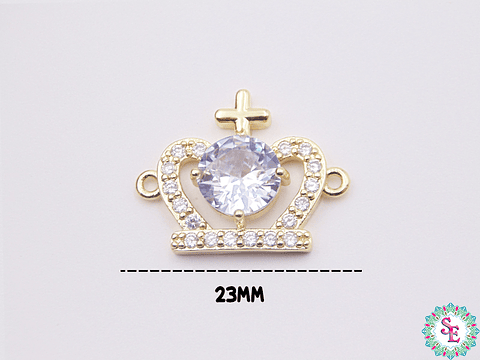 RODIO DORADO CORONA CIRCON GRANDE BLANCO 23MM