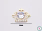RODIO DORADO CORONA CIRCON GRANDE BLANCO 23MM - Miniatura 2