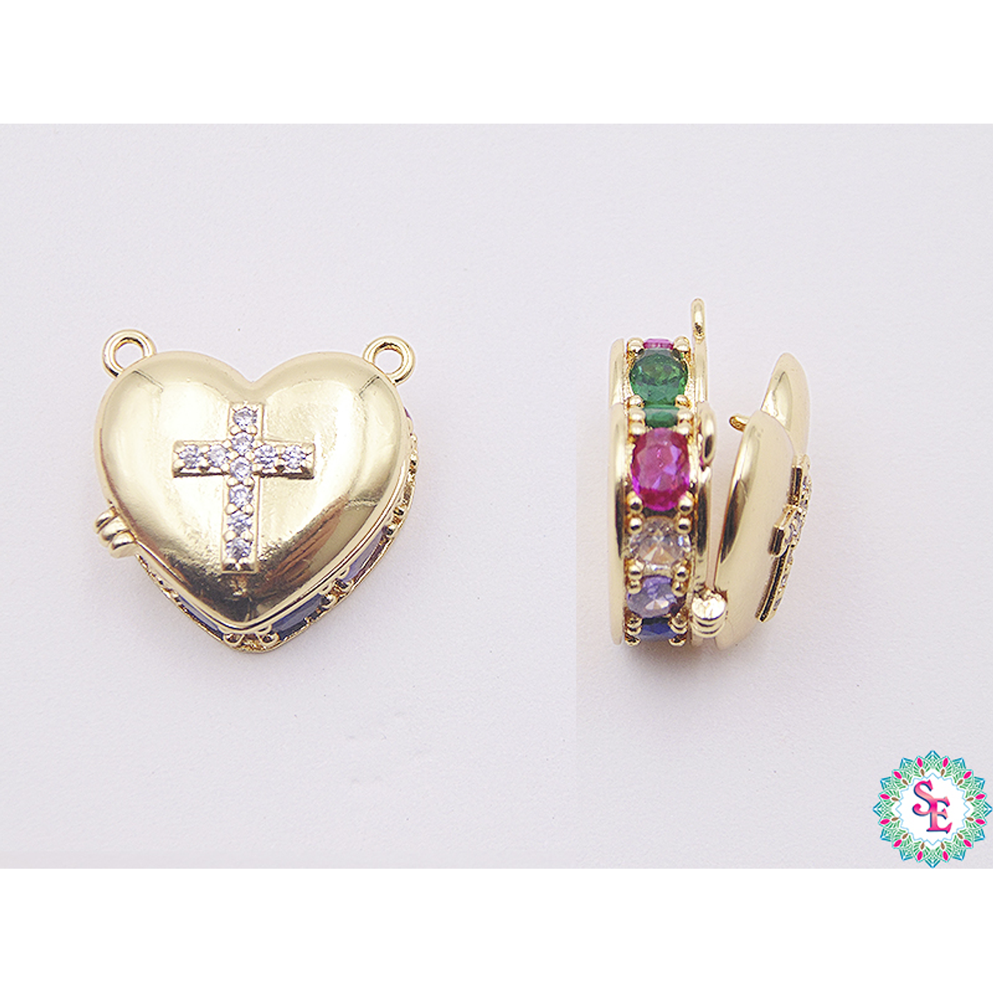 RODIO DORADO DIJE CORAZON CIRCO MIX 16MM 1