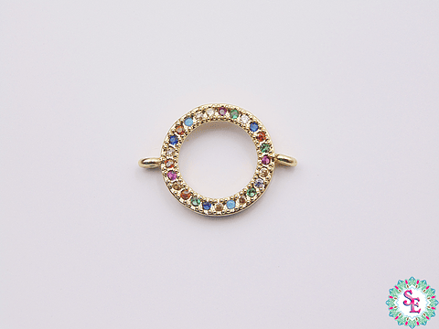 RODIO DORADO CIRCULO CIRCÓN MIX 13MM