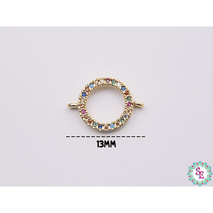 RODIO DORADO CIRCULO CIRCÓN MIX 13MM