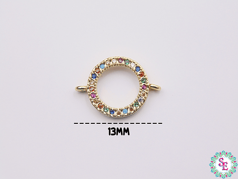 RODIO DORADO CIRCULO CIRCÓN MIX 13MM