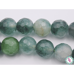 PIEDRA NATURAL FACETADA 12MM AGATA FUEGO VERDE 