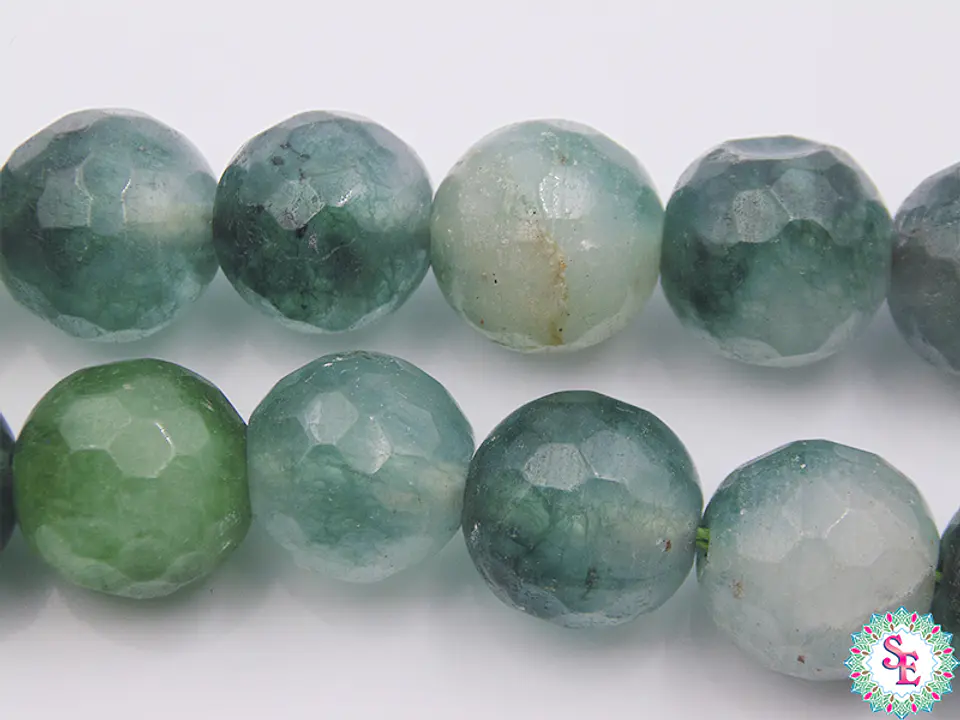 PIEDRA NATURAL FACETADA 12MM AGATA FUEGO VERDE  1