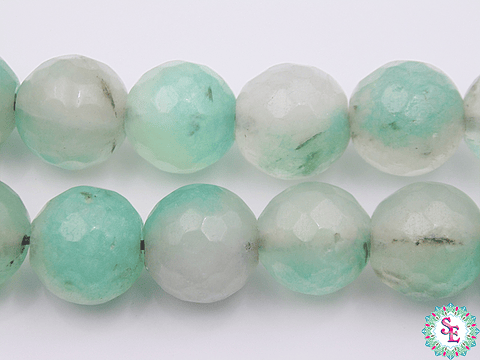 PIEDRA NATURAL FACETADA 12MM AGATA FUEGO VERDE CLARO