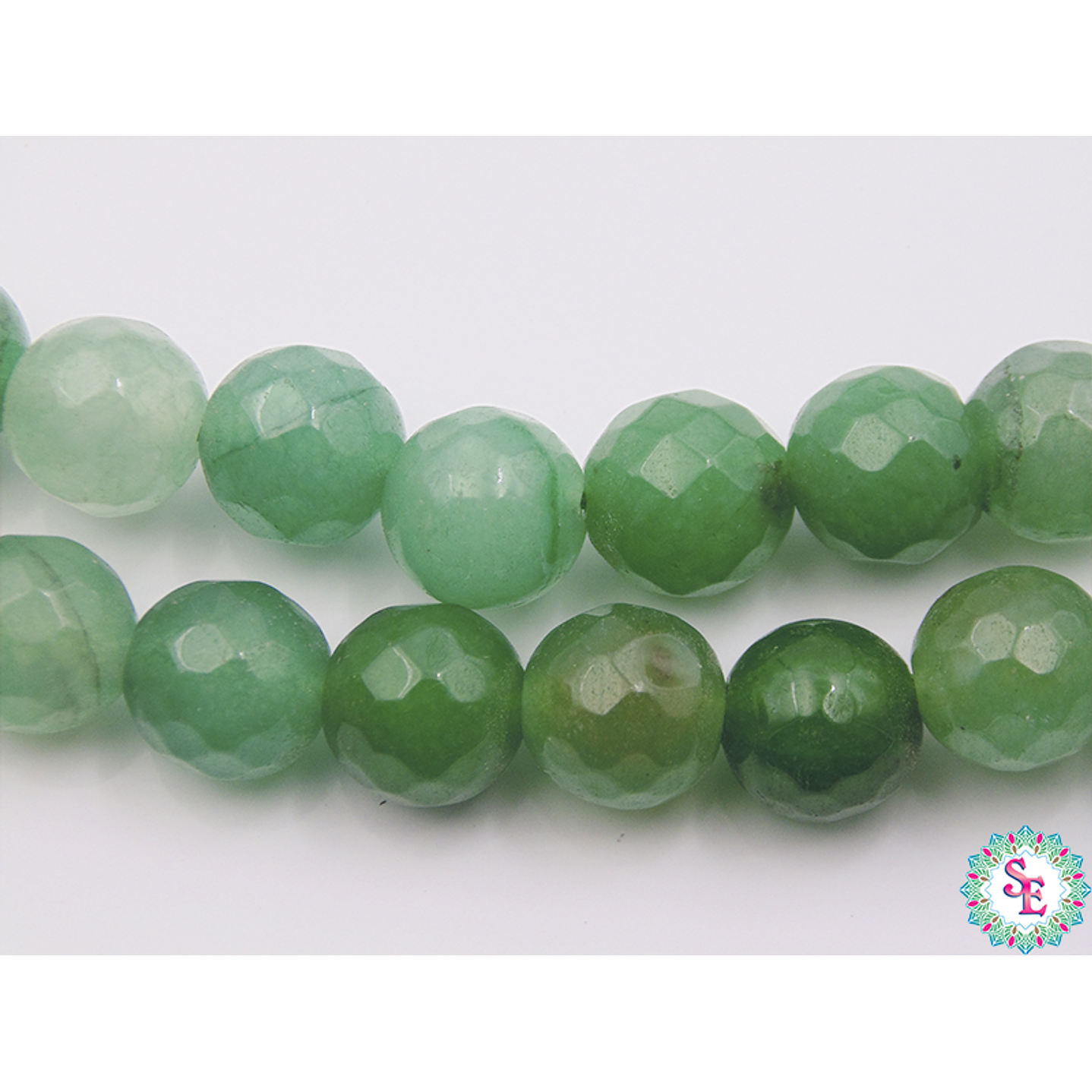 PIEDRA NATURAL FACETADA 10MM AGATA FUEGO VERDE 1