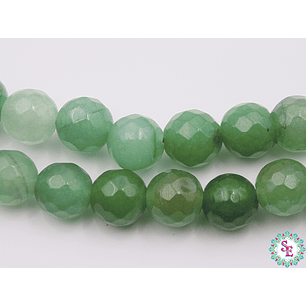 PIEDRA NATURAL FACETADA 10MM AGATA FUEGO VERDE