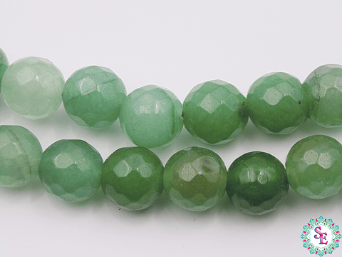 PIEDRA NATURAL FACETADA 10MM AGATA FUEGO VERDE