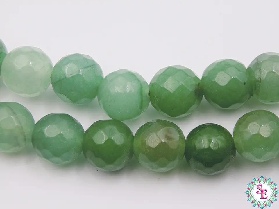PIEDRA NATURAL FACETADA 10MM AGATA FUEGO VERDE 1