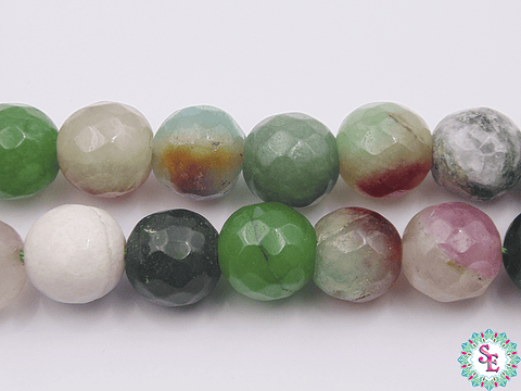 PIEDRA NATURAL FACETADA 10MM AGATA FUEGO VERDE 2