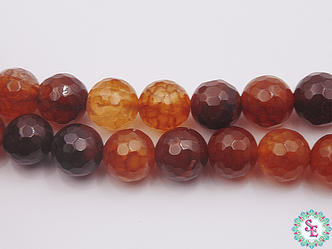 PIEDRA NATURAL FACETADA 8MM AGATA NARANJA