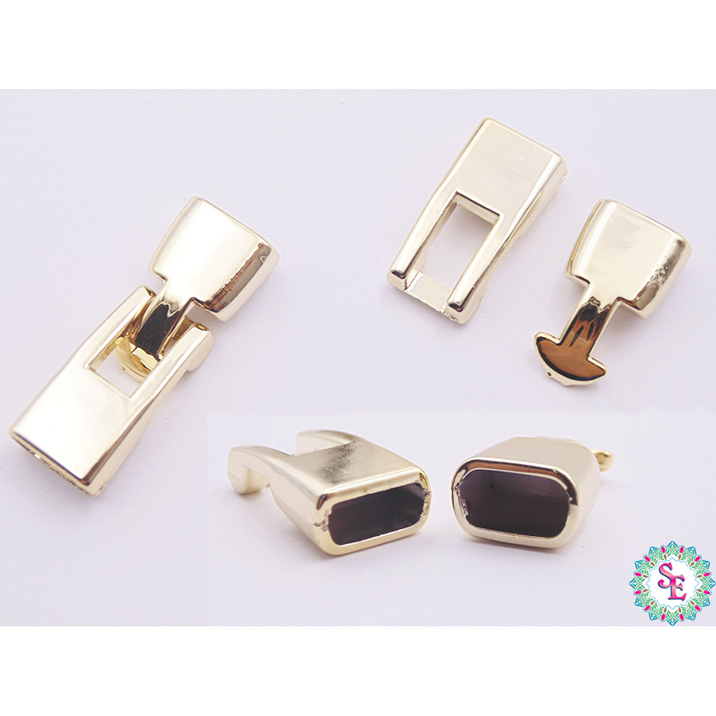 PLASTIMETAL DORADO ENCHAPE FINO BROCHE 10*5MM X 10 UND  1