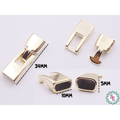 GOLDEN PLASTIMETAL FINE CHANNEL BROOCH 10*5MM X 10 UNIT