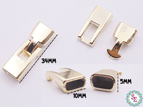 PLASTIMETAL DORADO ENCHAPE FINO BROCHE 10*5MM X 10 UND 