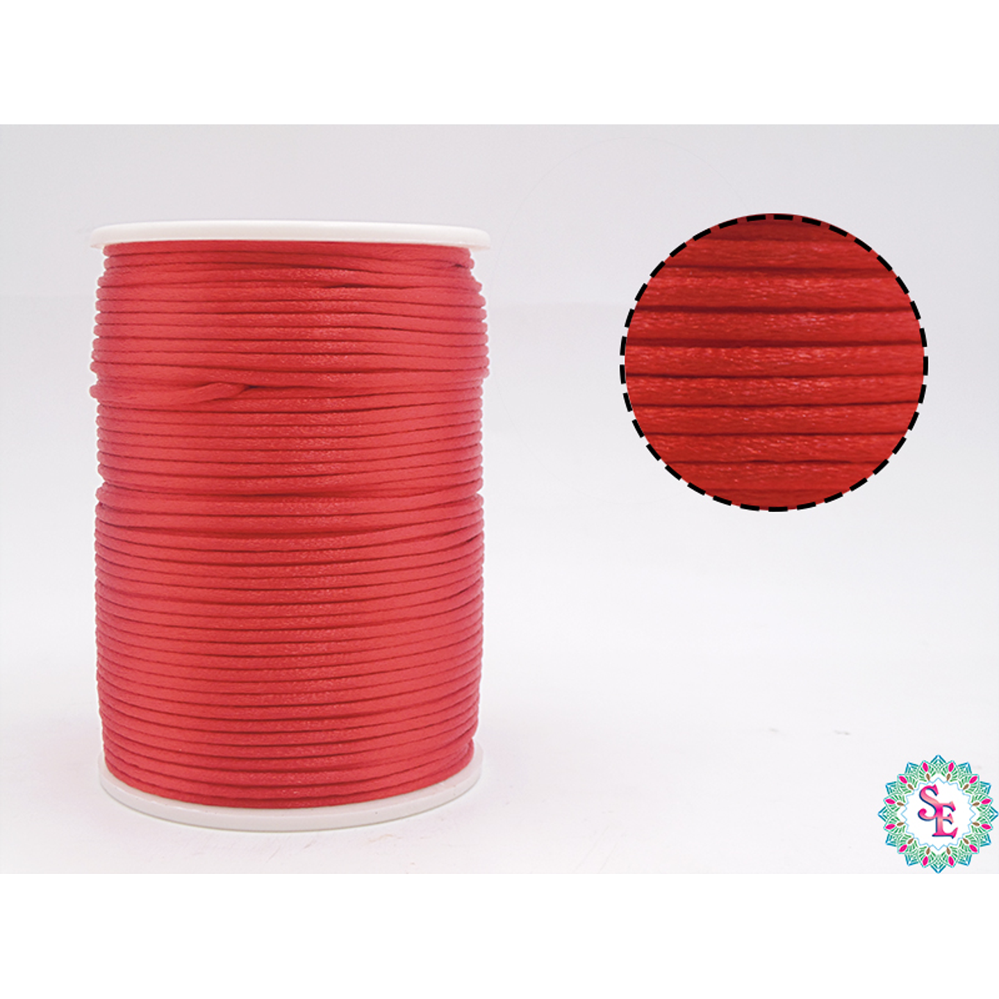 CORDON SEDA 2MM ROJO OSCURO  ROLLO*144YARDS 1