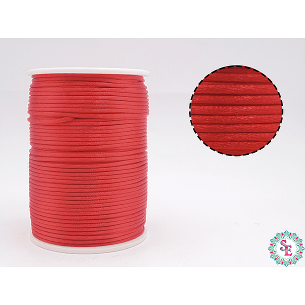 SILK CORD 2MM DARK RED ROLL*144YARDS