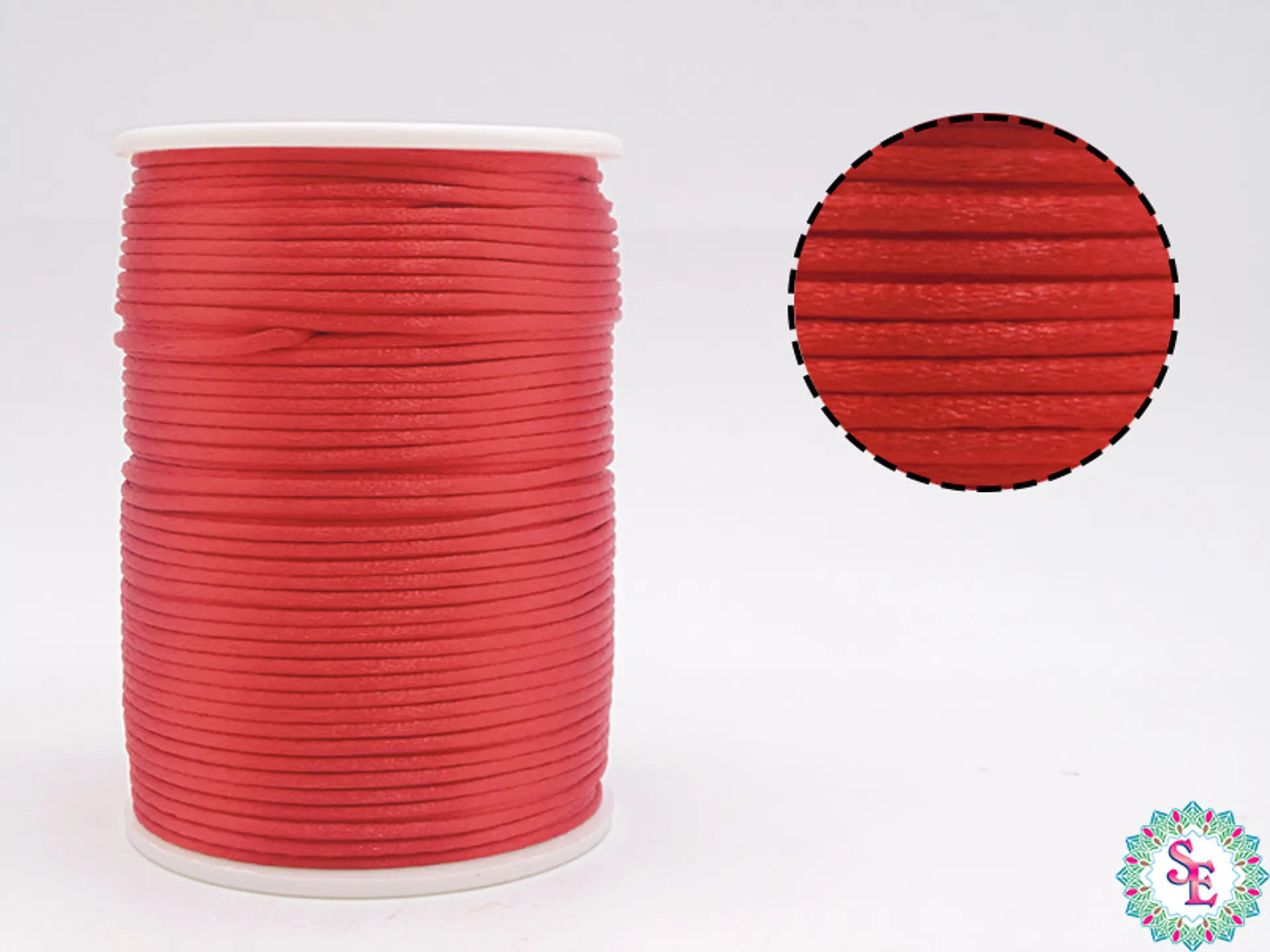 CORDON SEDA 2MM ROJO OSCURO  ROLLO*144YARDS 1