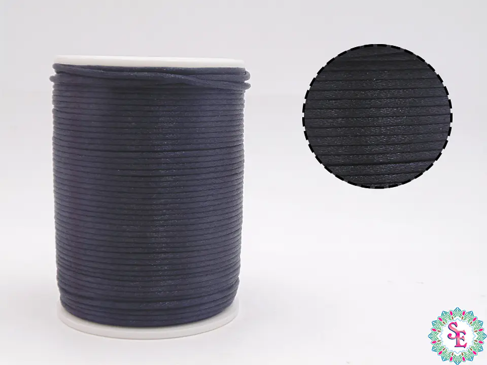 SILK CORD 2MM BLACK ROLL*144YARDS 1