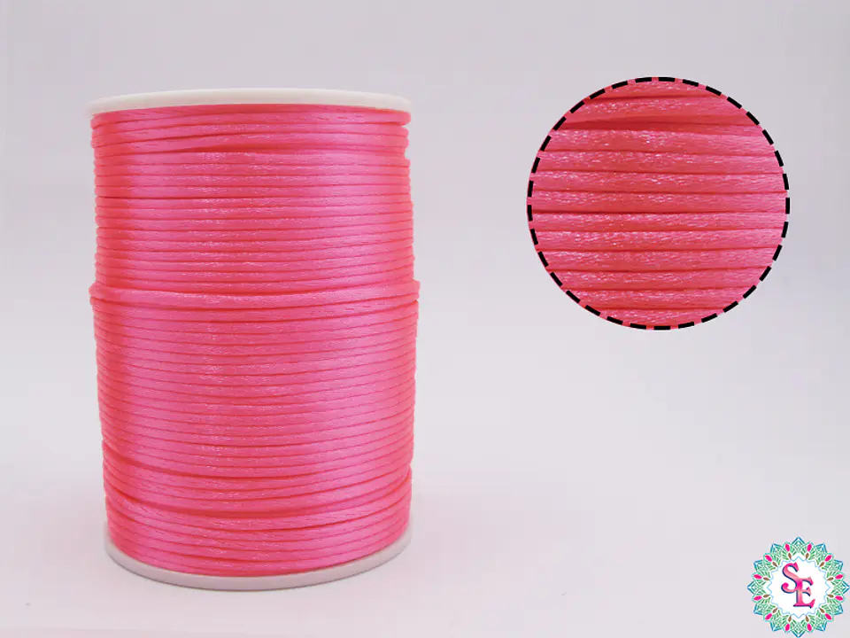SILK CORD 2MM STRONG PINK ROLL*144YARDS 1