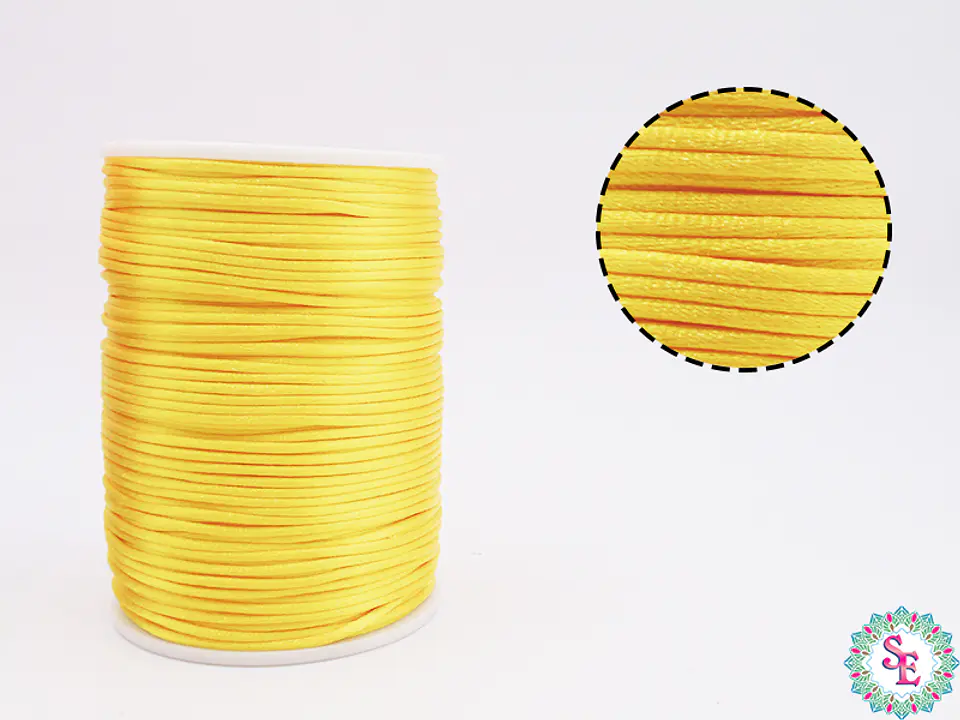 SILK CORD 2MM YELLOW ROLL*144YARDS 1