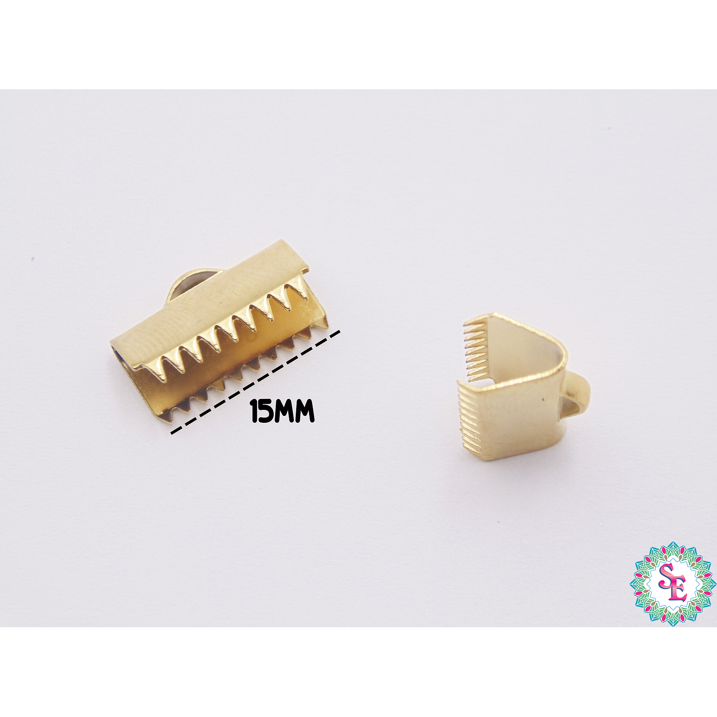 ACERO DORADO TERMINAL CARTERA 15MM  2