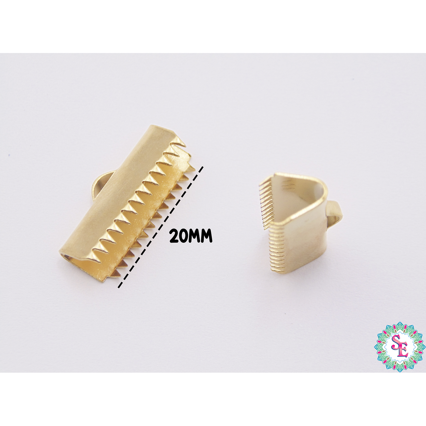 ACERO DORADO TERMINAL CARTERA 20MM 2