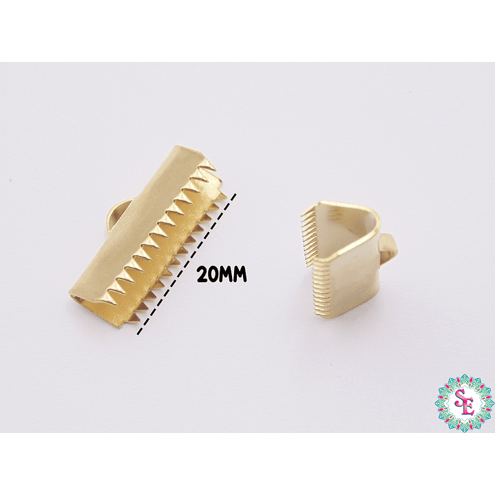 ACERO DORADO TERMINAL CARTERA 20MM 2
