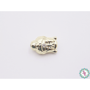 RODIO BUDA DORADO CIRCON FRENTE BLANCO 17MM