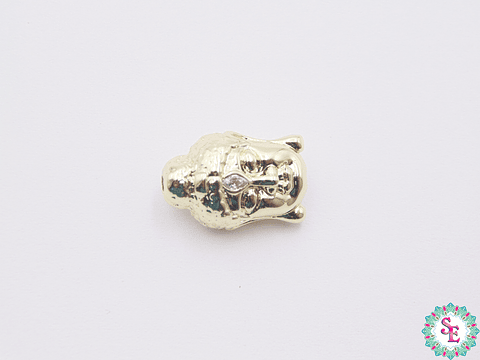 RODIO BUDA DORADO CIRCON FRENTE BLANCO 17MM