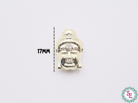 RODIO BUDA DORADO CIRCON FRENTE BLANCO 17MM