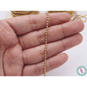  ACERO DORADO  CADENA PUNTICO 2MM