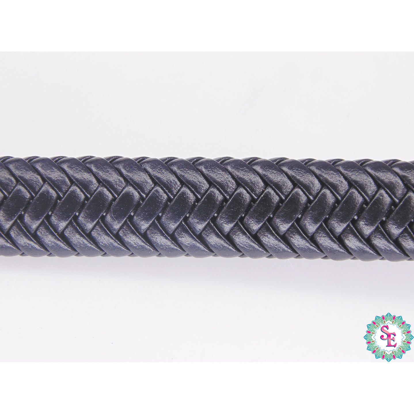 CUERO DE VACA TRENZADO 12*6MM NEGRO X 50CM  2