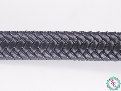 CUERO DE VACA TRENZADO 12*6MM NEGRO X 50CM 