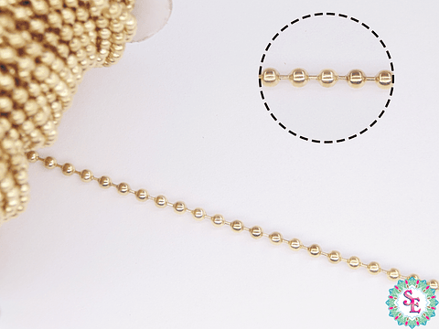 ACERO DORADO CADENA MILITAR 2.4M