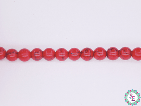 FOSIL REDONDO ROJO # 6MM TIRA*70PC