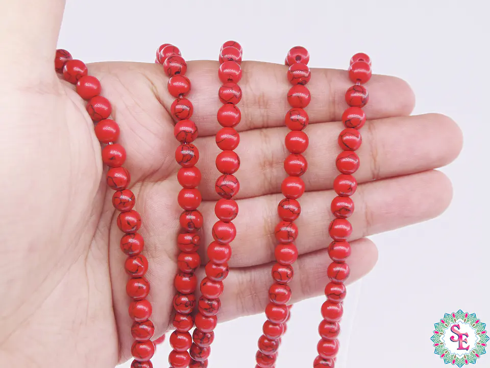 FOSIL REDONDO ROJO # 6MM TIRA*70PC 2
