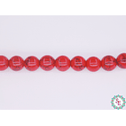 RED ROUND FOSSIL # 8MM STRING*50PC 1