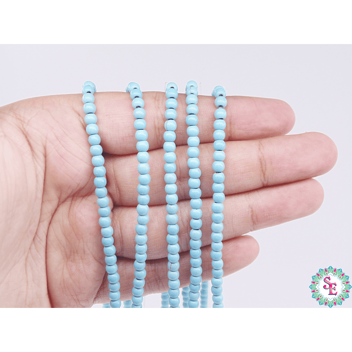 FOSIL REDONDO TURQUEZA # 4MM TIRA*100PC  2