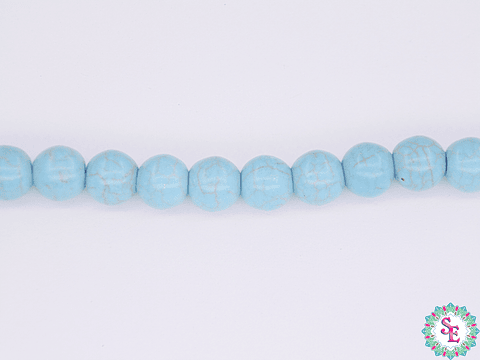 FOSIL REDONDO TURQUEZA  # 8MM TIRA*50PC