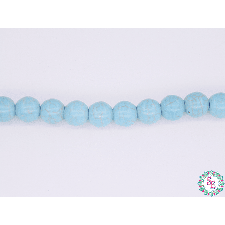 FOSIL REDONDO TURQUEZA  # 8MM TIRA*50PC 1