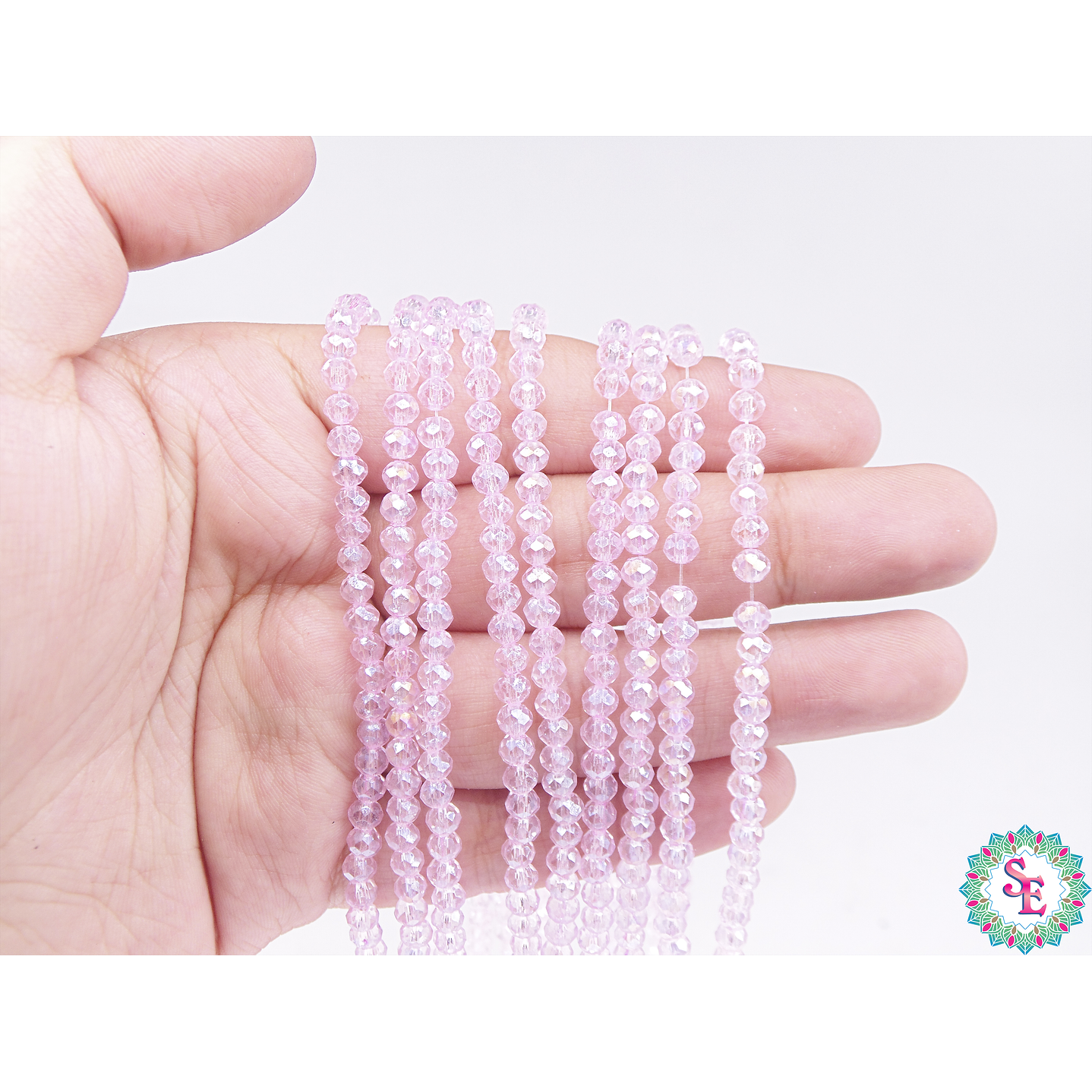 CRISTAL MURANO ROSADO TRANSPARENTE AB # 4MM 2