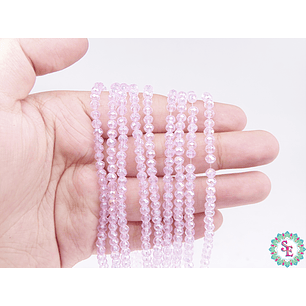 CRISTAL MURANO ROSADO TRANSPARENTE AB # 4MM