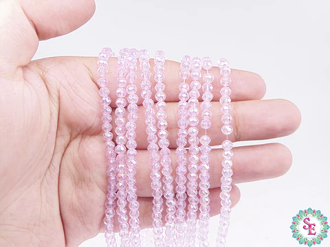 CRISTAL MURANO ROSADO TRANSPARENTE AB # 4MM