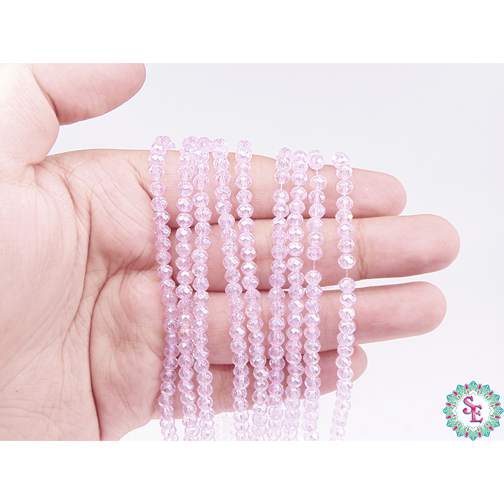 CRISTAL MURANO ROSADO TRANSPARENTE AB # 4MM 2
