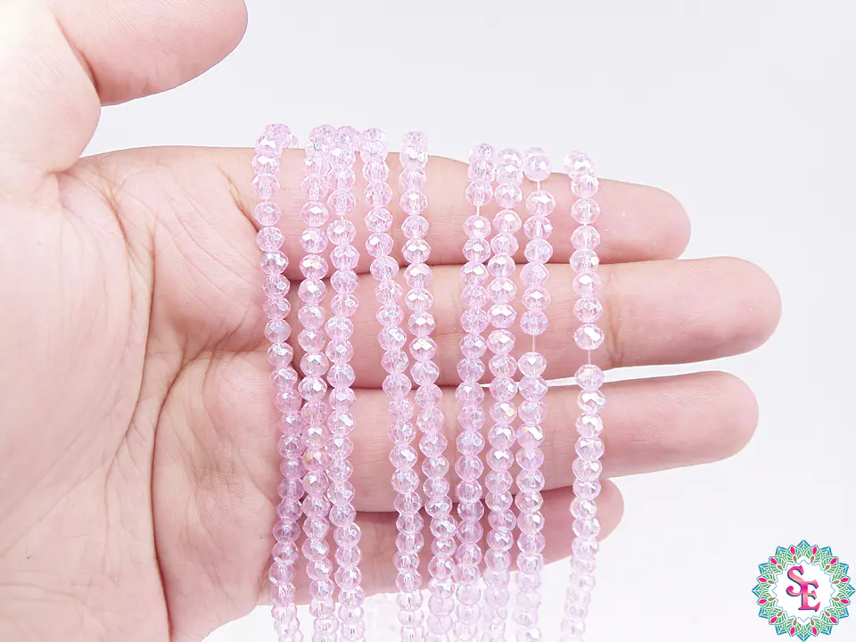 CRISTAL MURANO ROSADO TRANSPARENTE AB # 4MM 2