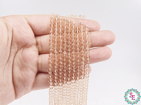 CRISTAL MURANO # 4MM CAFE CLARO TRANSPARENTE