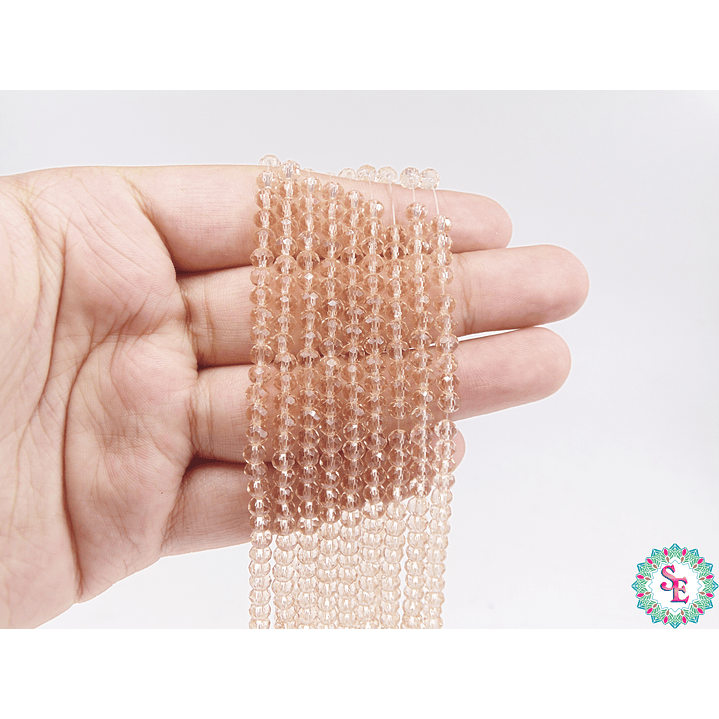 CRISTAL MURANO # 4MM CAFE CLARO TRANSPARENTE 2